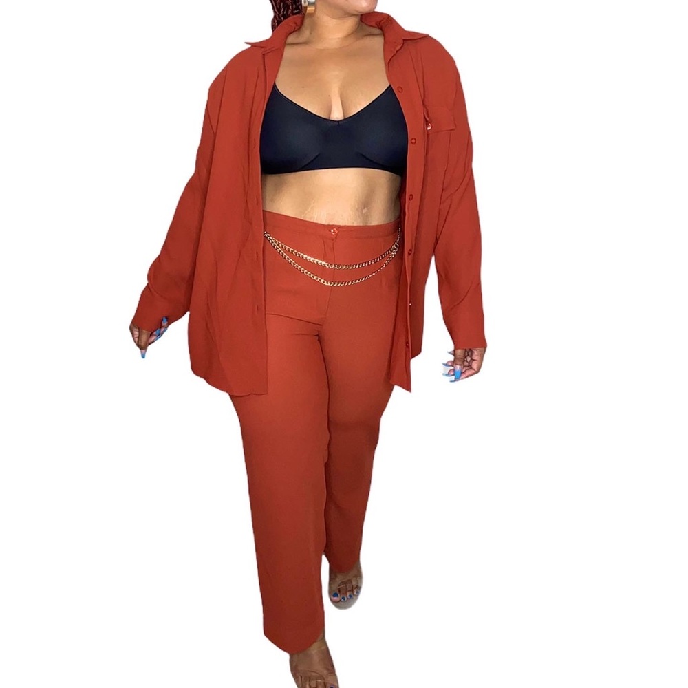 Carmila Burnt Orange Pant Set